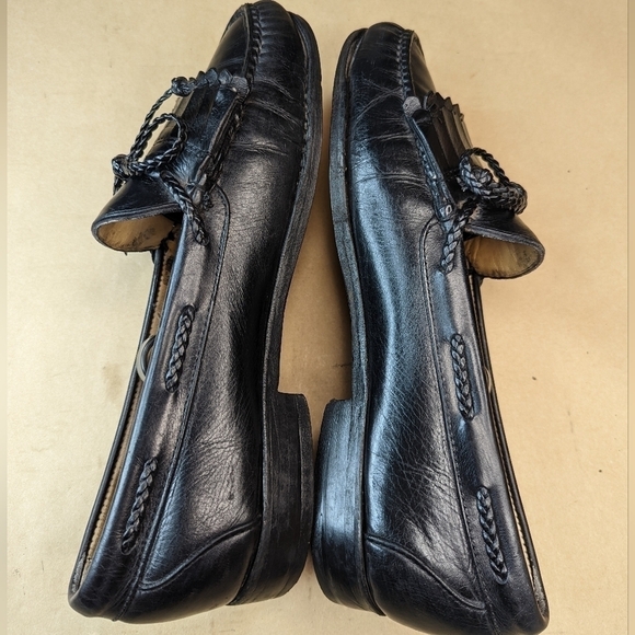 Allen Edmonds "Alton" Double Kiltie Black Leather Loafers. Men's Size 9.5C. Nice - Picture 5 of 11